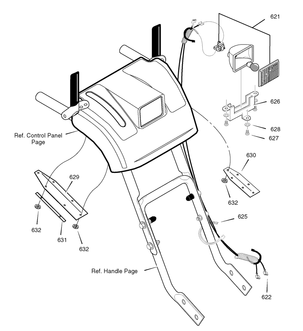 Headlight Diagram and Parts List for 6291570X85-18-2847-28 2007 Briggs and Stratton Snow Blower